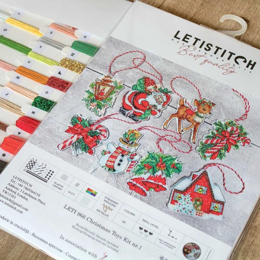 LetiStitch luca S Kalėdinių žaislų rinkinys Nr.1 SLETI966
