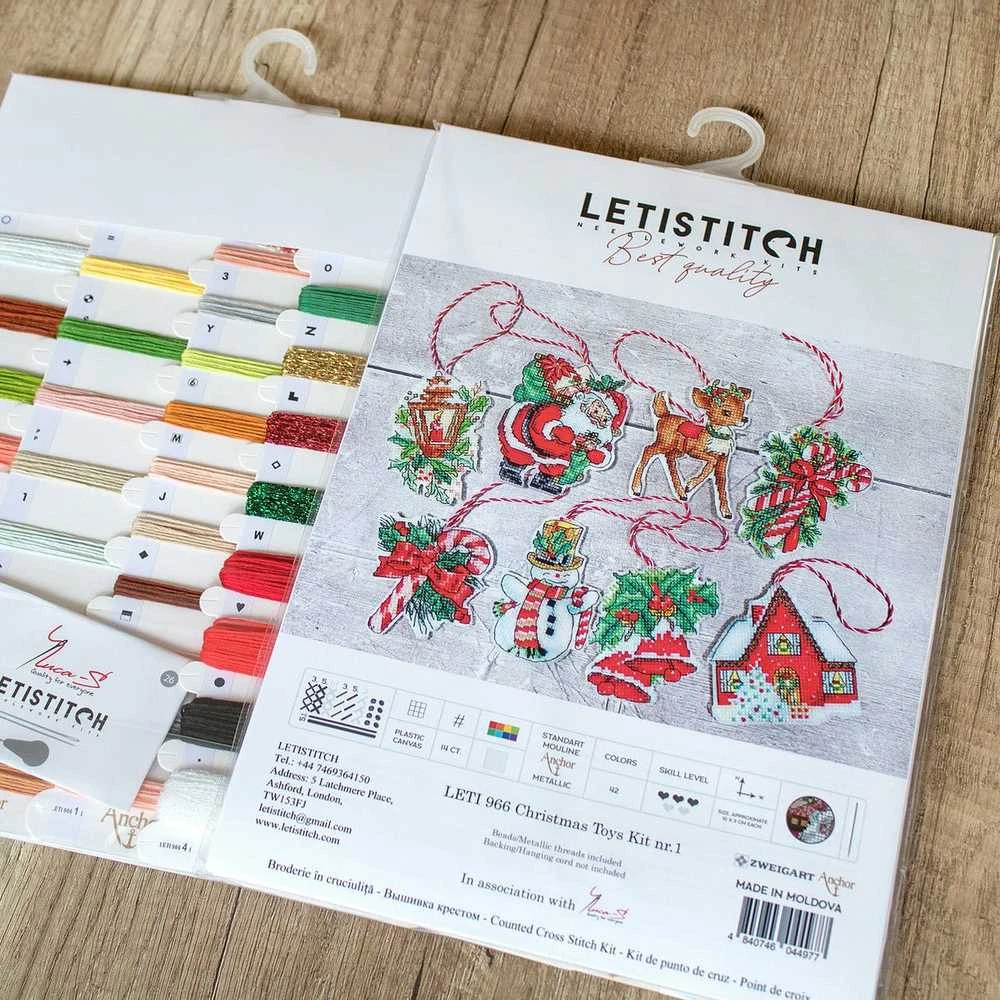 LetiStitch luca S Kalėdinių žaislų rinkinys Nr.1 SLETI966