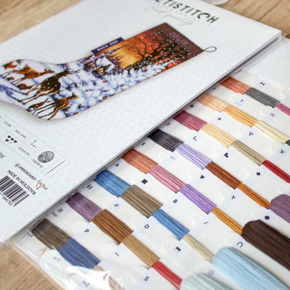 LetiStitch luca S Kalėdų medinis kojinė SLETI948