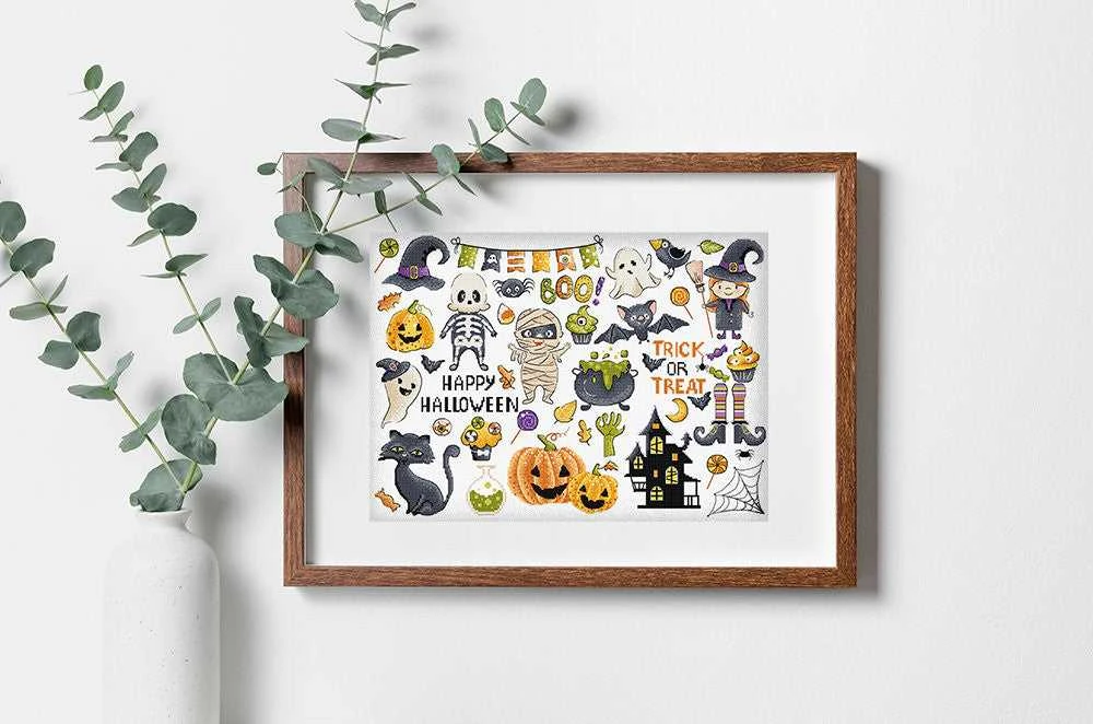 Letistitch Kryželiu siuvinėjimo rinkinys „Halloween Sampler“ 38x27m SLETIL8225