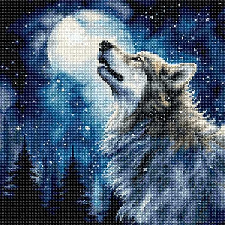 Letistitch Kryželiu siuvinėjimo rinkinys "Vidurnakčio sniegas" 24x24cm SLETIL9923