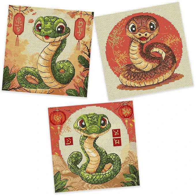 Letistitch Kryželiu siuvinėjimo rinkinys "Gyvatės" 15,6x15,6cm SLETIL9926