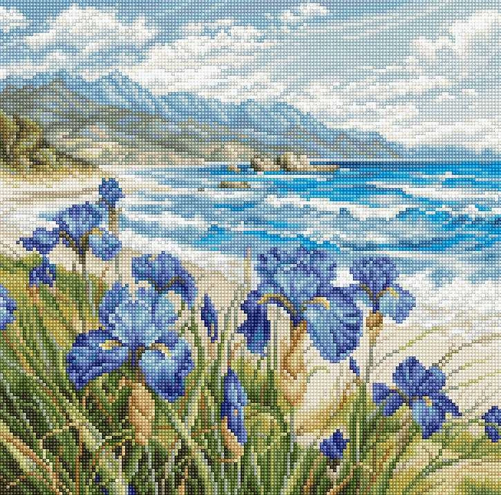 Letistitch Kryželiu siuvinėjimo rinkinys "Mėlyna Harmony" 24x24 cm SLETIL9934