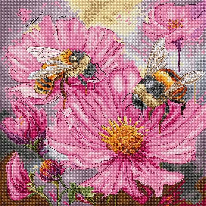 Letistitch Kryželiu siuvinėjimo rinkinys „Medaus žiedai“ 23x23 cm SLETIL9933