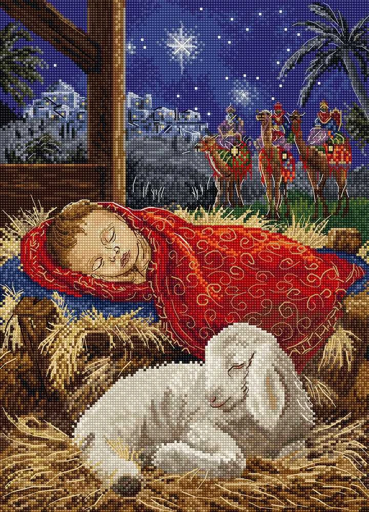 Letistitch Kryželių siuvinėjimo rinkinys „Kūdikis Jėzus“ 23x32 cm SLETIL9952