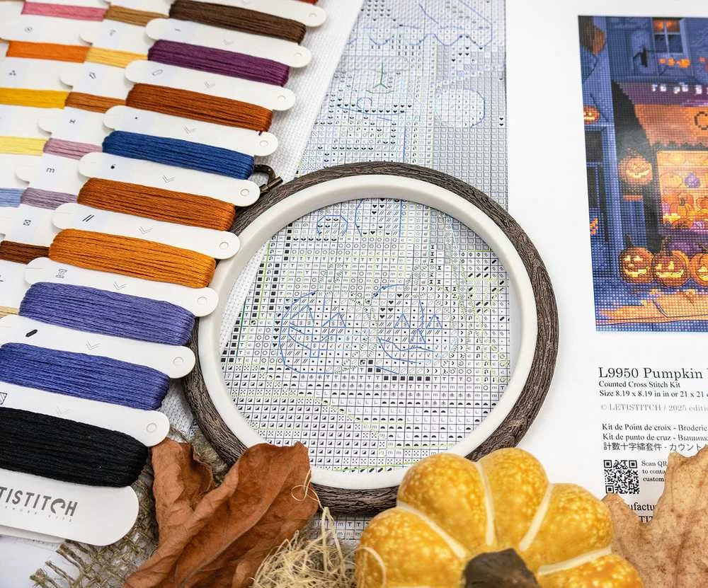 Letistitch Siuvinėjimo kryželiu rinkinys "Moliūgų alėja" 21 x 21 cm SLETIL9950