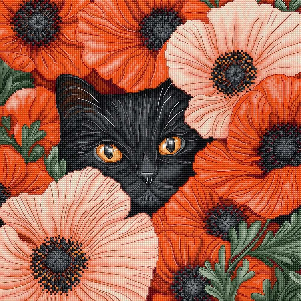 Letistitch Siuvinėjimo kryželiu rinkinys „Aguonos akys“ 24x24 cm SLETIL9949