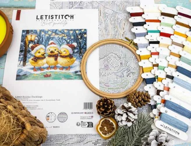 Letistitch Kryželiu siuvinėjimo rinkinys „Šventiniai ančiukai“ 24x20 cm SLETIL9968