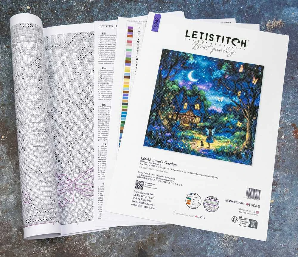 Letistitch Kryželių siuvinėjimo rinkinys „Luna's Garden“ 27x27cm SLETIL9942