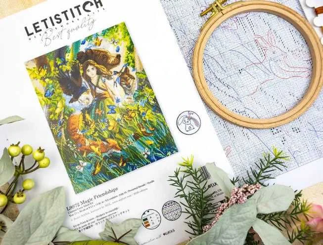 Letistitch Kryželių siuvinėjimo rinkinys „Magiška draugystė“ 23x30 cm