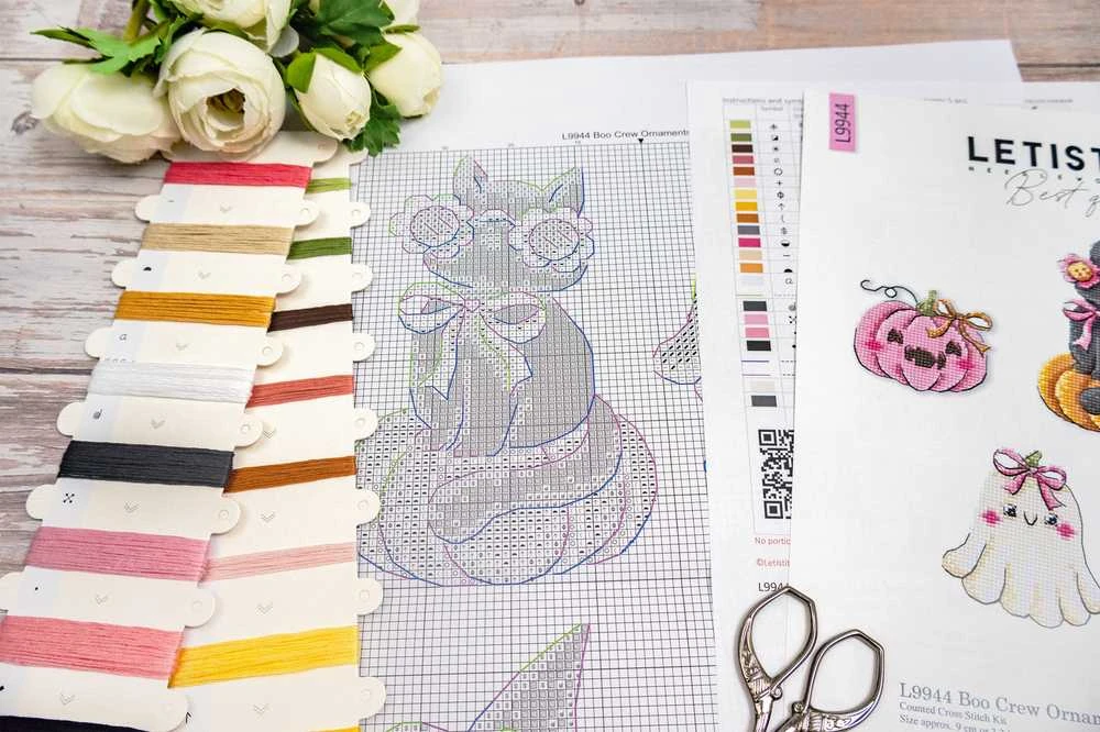 Letistitch Kryželiu siuvinėjimo rinkinys „Boo Crew Ornaments“ 5 vnt. SLETIL9944