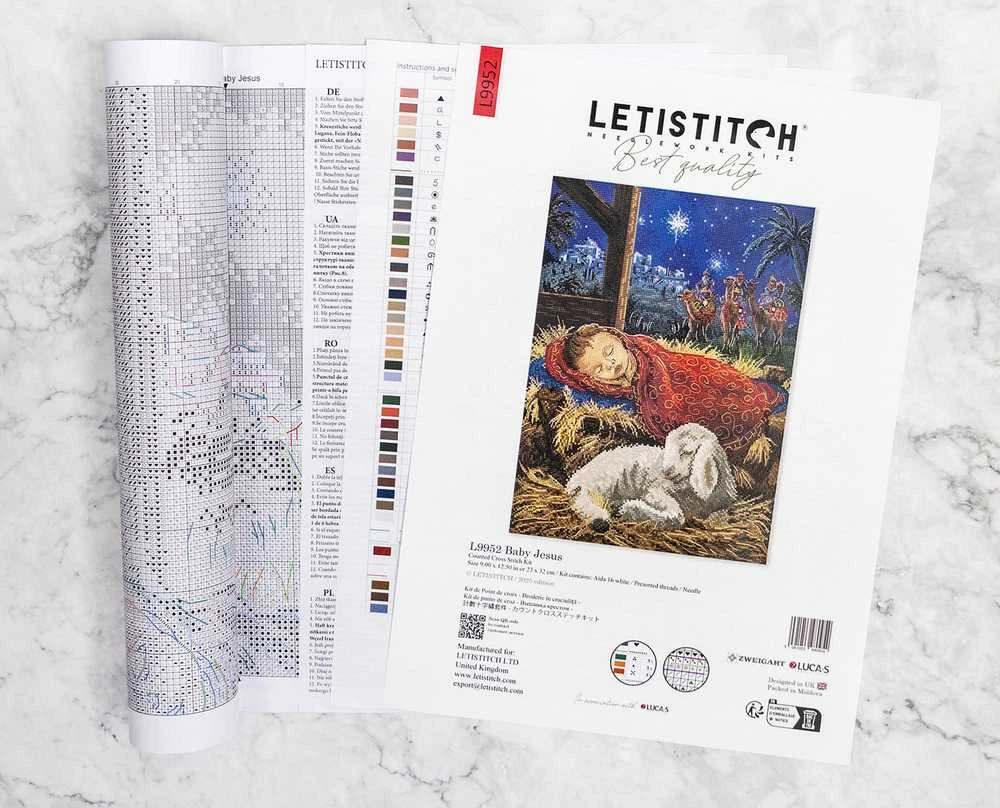 Letistitch Kryželių siuvinėjimo rinkinys „Kūdikis Jėzus“ 23x32 cm SLETIL9952