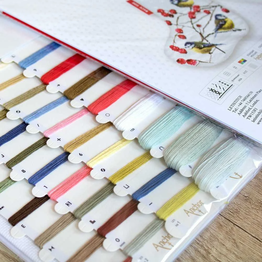 LetiStitch luca S (Nutrauktas) Mėlynųjų zylų kojinė SLETI949