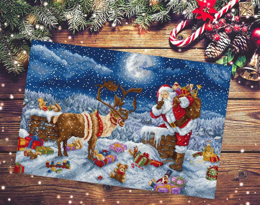 Letistitch Siuvinėjimo kryželiu rinkinys „Tylios nakties dovana“, 43×29 cm