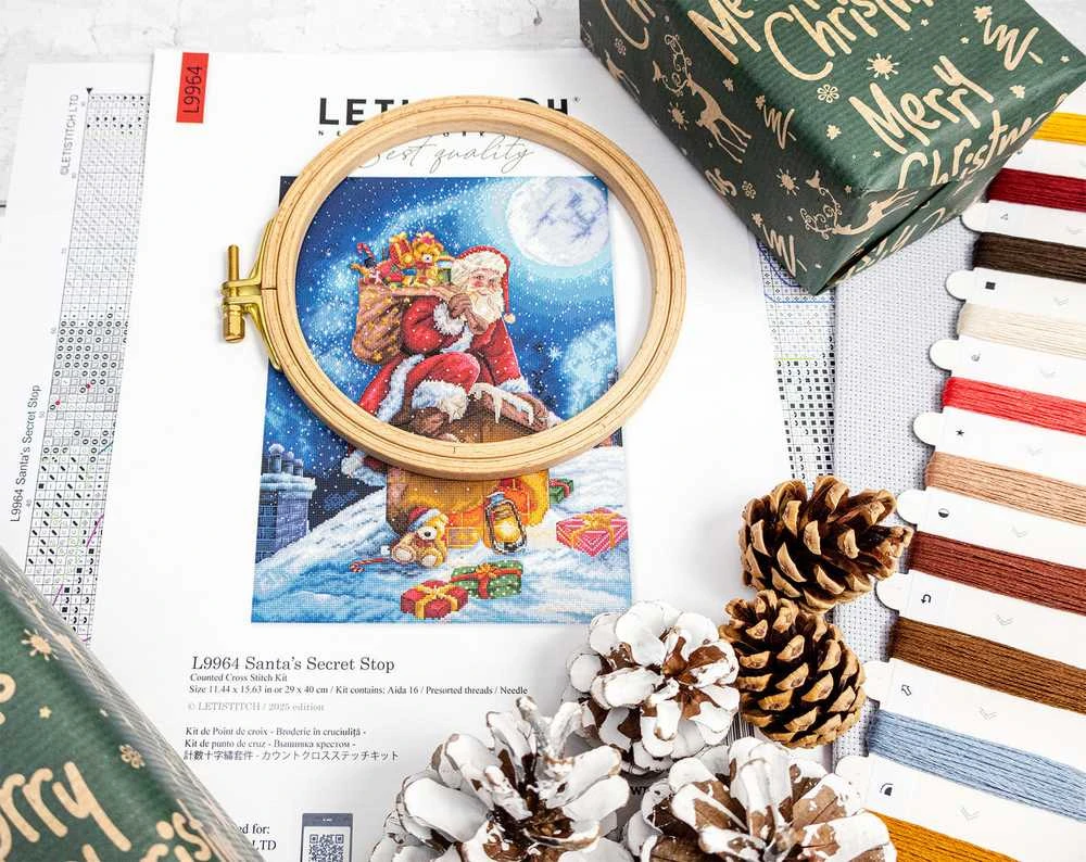 Letistitch Kryželiu siuvinėjimo rinkinys "Santa’s Secret Stop" 29x40 cm SLETIL9964