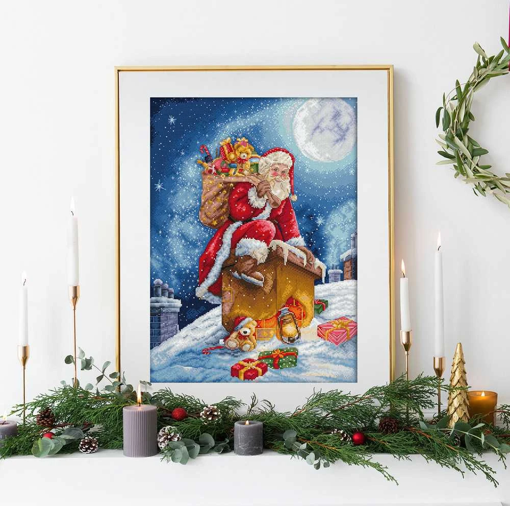 Letistitch Kryželiu siuvinėjimo rinkinys "Santa’s Secret Stop" 29x40 cm SLETIL9964