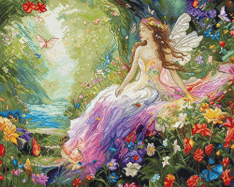 Letistitch Kryželiu siūlų rinkinys "Užburiantis pavasaris" 40x32 cm SLETIL9932