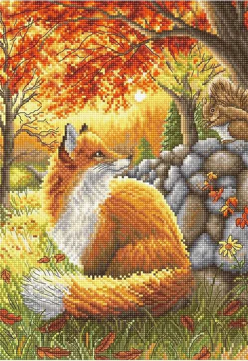LetiStitch luca S (D) A Friend for Little Fox 27x19cm SLETIL8061