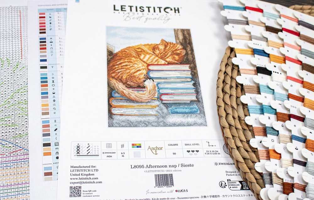 Letistitch Kryželiu siuvinėjimo rinkinys „Popietinis miegas“ 18x24cm SLETIL8095
