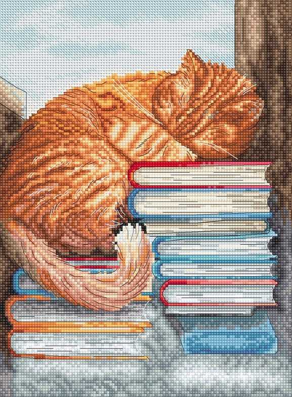 Letistitch Kryželiu siuvinėjimo rinkinys „Popietinis miegas“ 18x24cm SLETIL8095
