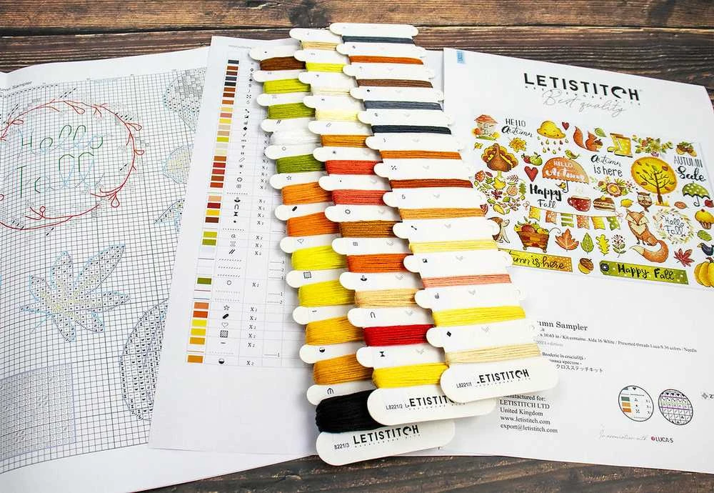 Letistitch Siuvinėjimo kryželiu rinkinys Rudens mėginys 38x27cm SLETIL8221