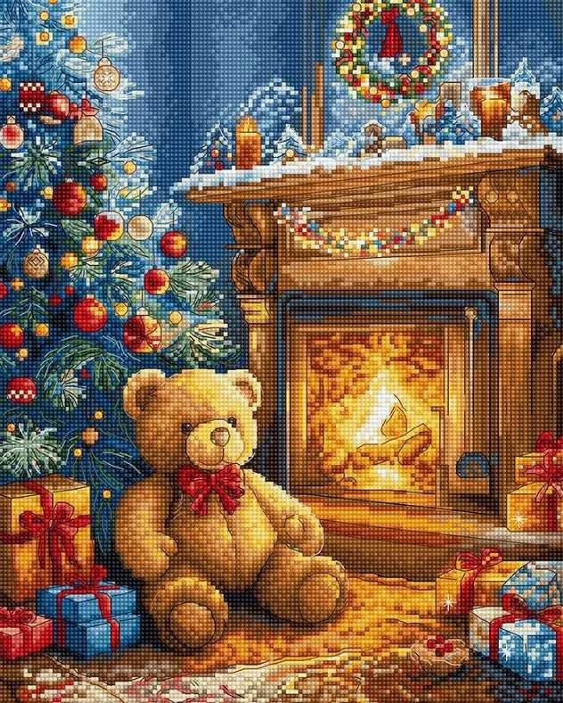 LetiStitch luca S Kryželiu siuvinėjimo rinkinys Artėja Kalėdos 22x27cm SLETIL9920