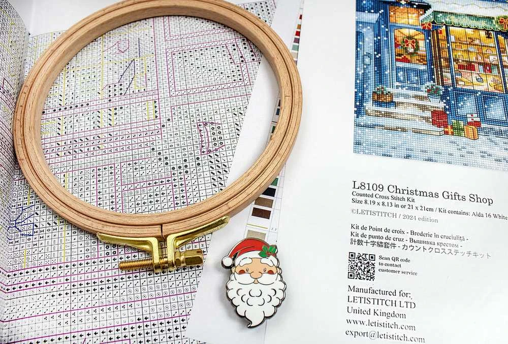 Letistitch Kryželiu siūlų rinkinys Kalėdų dovanos Parduotuvė 21x21cm SLETIL8109
