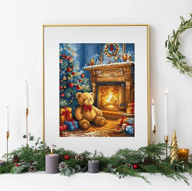 LetiStitch luca S Kryželiu siuvinėjimo rinkinys Artėja Kalėdos 22x27cm SLETIL9920