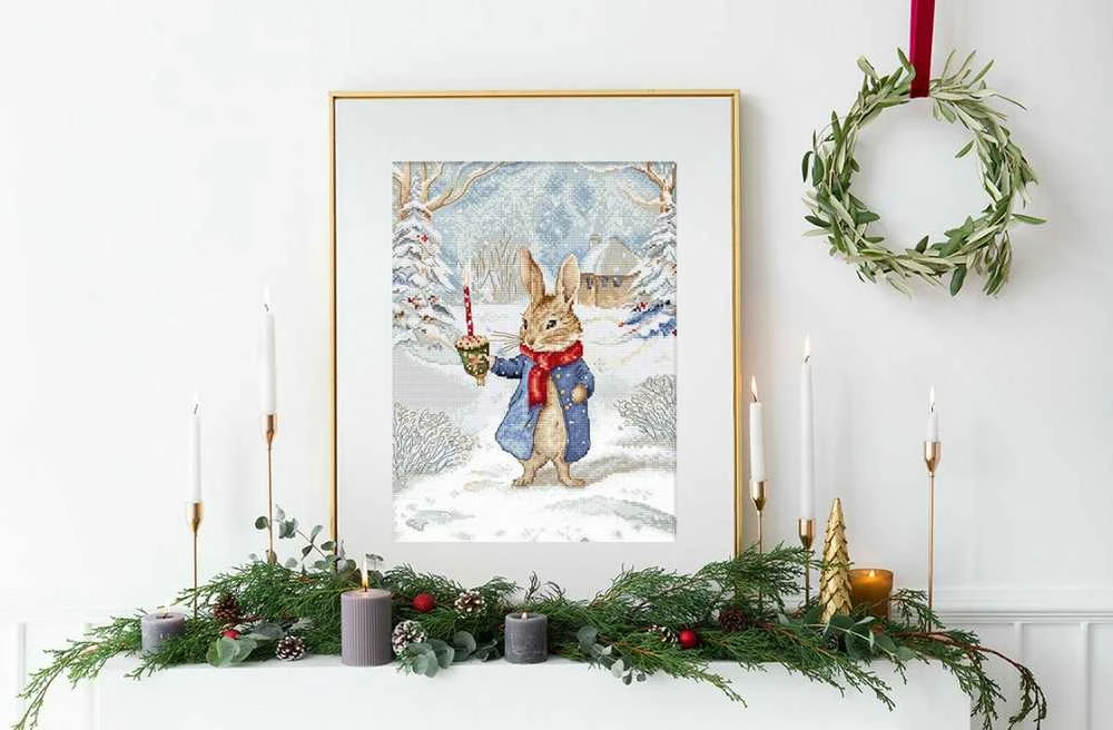 LetiStitch luca S Siuvinėjimo kryželiu rinkinys Christmas Caroling 21x27cm SLETIL9918