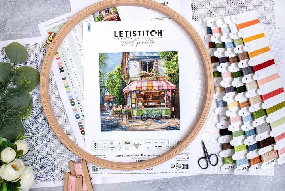 Letistitch Kryželiu siuvinėjimo rinkinys "Corner Shop" 24x24cm SLETIL8101