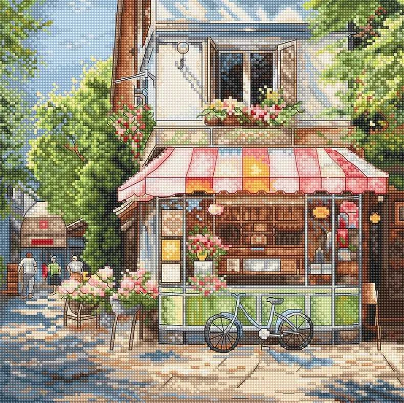 Letistitch Kryželiu siuvinėjimo rinkinys "Corner Shop" 24x24cm SLETIL8101