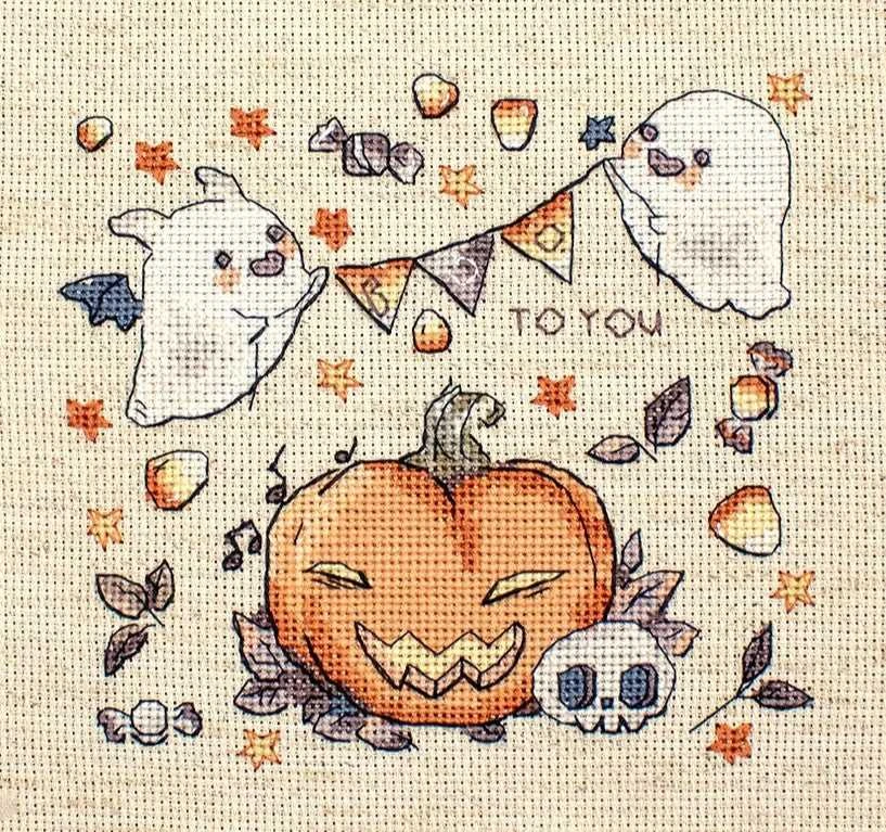 LetiStitch luca S Siūlų kryželiu rinkinys "Boo To You" 15x14cm SLETIL8814