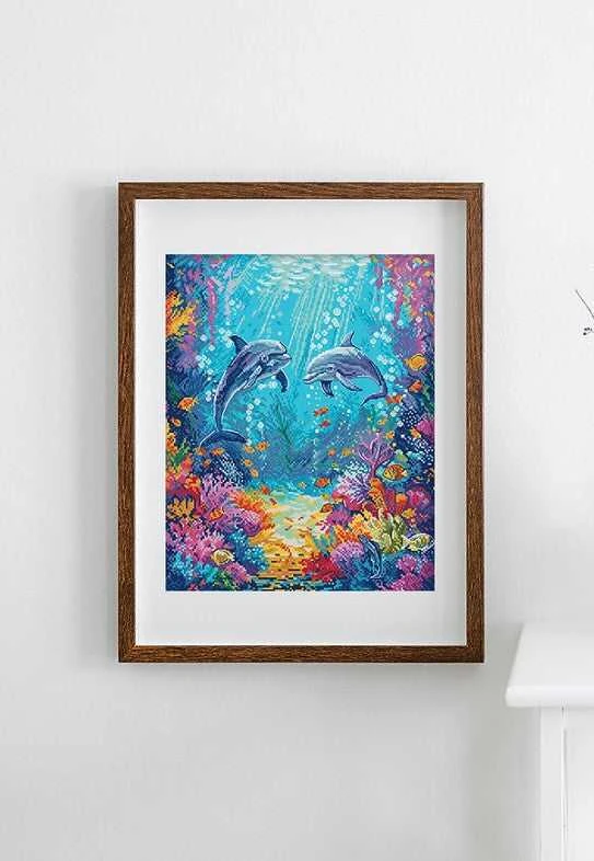 LetiStitch luca S Kryželiu siuvinėjimas Sea Life 26x32cm SLETIL9911