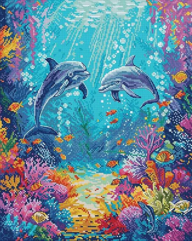 LetiStitch luca S Kryželiu siuvinėjimas Sea Life 26x32cm SLETIL9911