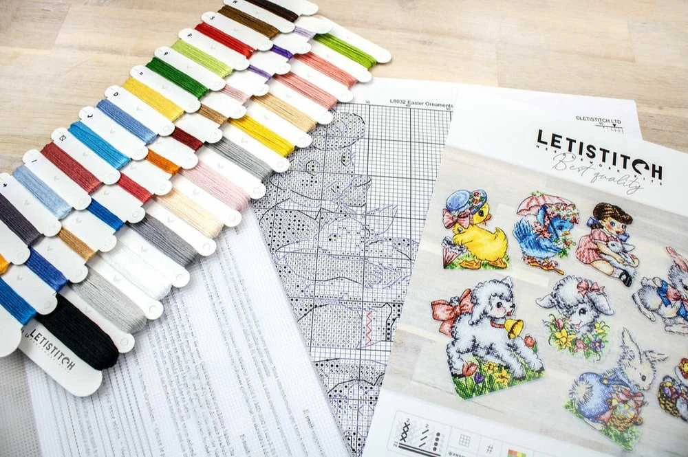 LetiStitch luca S Velykų ornamentų rinkinys iš 8 vnt. SLETIL8032