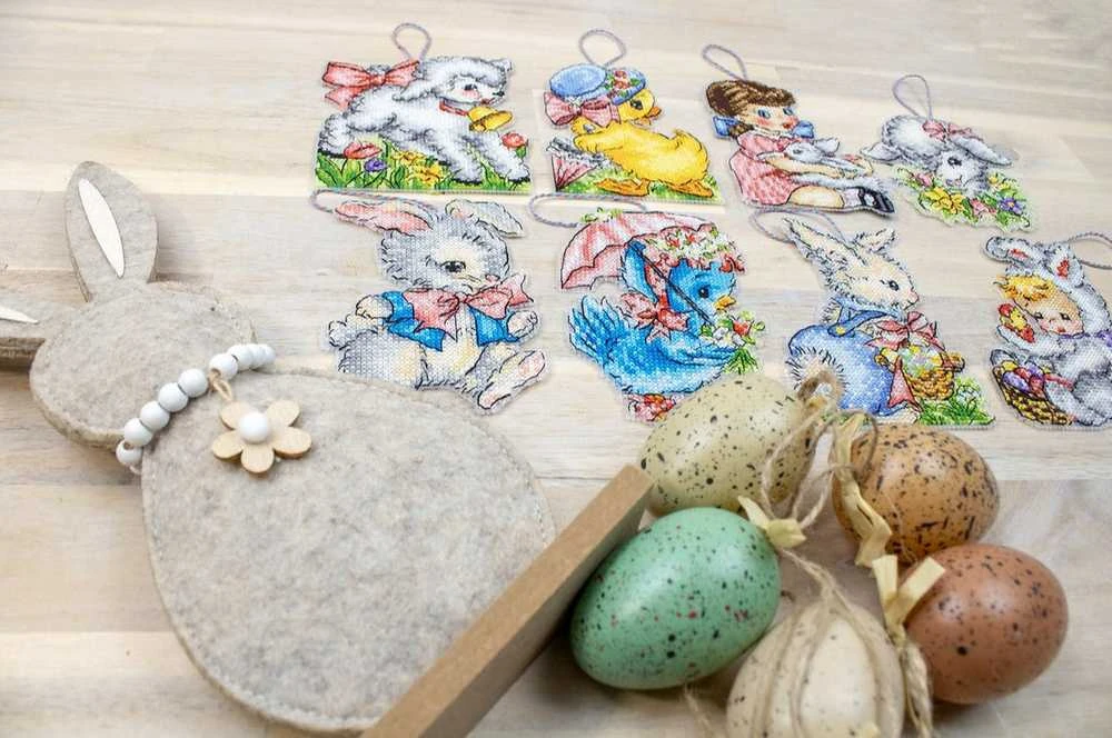LetiStitch luca S Velykų ornamentų rinkinys iš 8 vnt. SLETIL8032