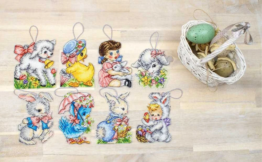 LetiStitch luca S Velykų ornamentų rinkinys iš 8 vnt. SLETIL8032