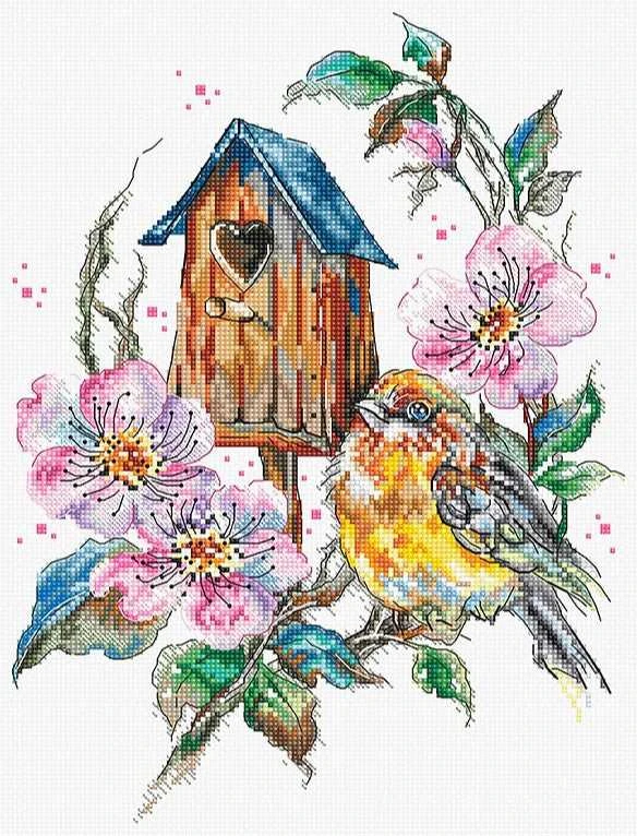 LetiStitch luca S Siuvinėjimo kryželiu rinkinys "Plunksnų stebuklas" 20x27cm SLETIL8996