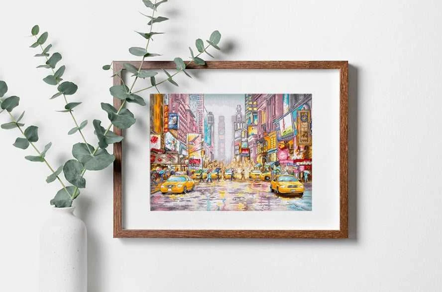 LetiStitch luca S Kryželiu siūlų rinkinys New York Times Square 38x27cm SLETIL8222