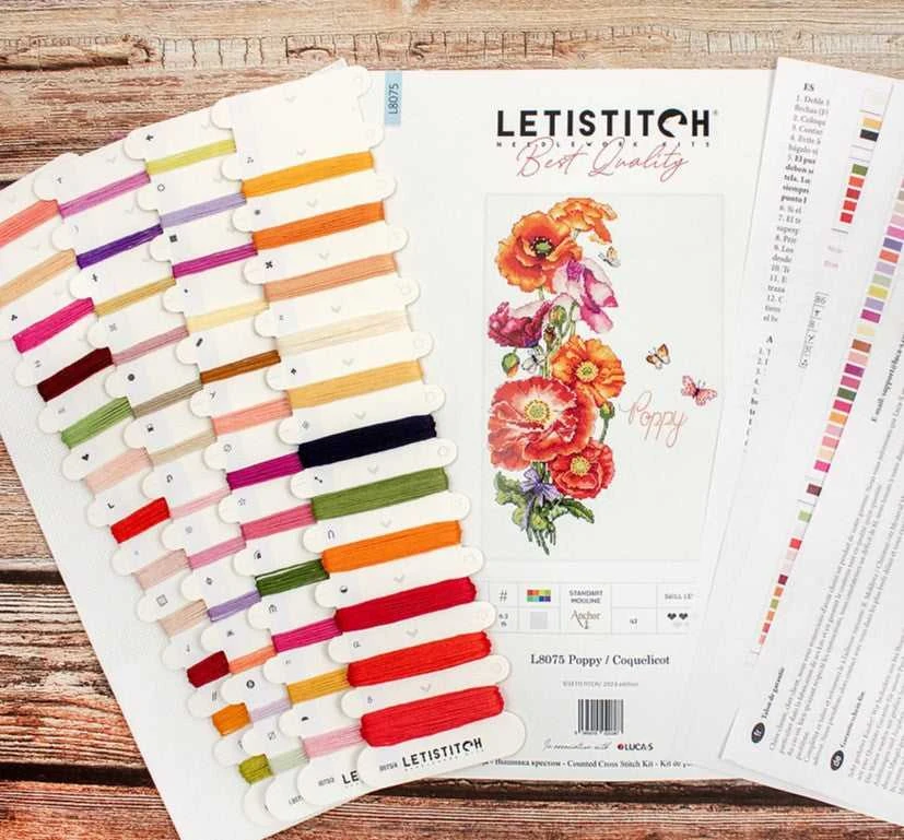 LetiStitch luca S Poppy 35x22 cm SLETIL8075
