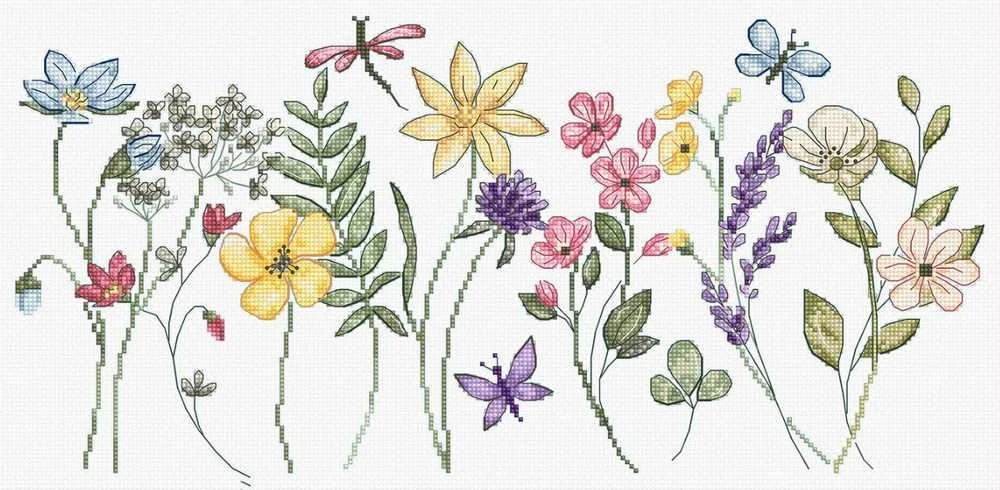 Letistitch Kryželiu siuvinėjimo rinkinys „Vasaros žiedas“ 36x17cm SLETIL8094