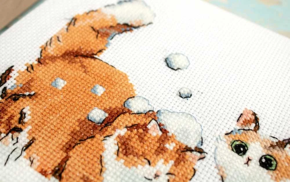 LetiStitch luca S Žiemos kačiukai 21x13 cm SLETIL8813
