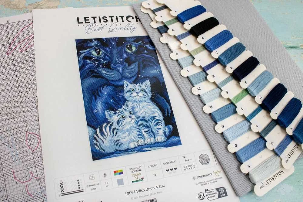 LetiStitch luca S Linkiu Žvaigždei 31x20cm SLETIL8064
