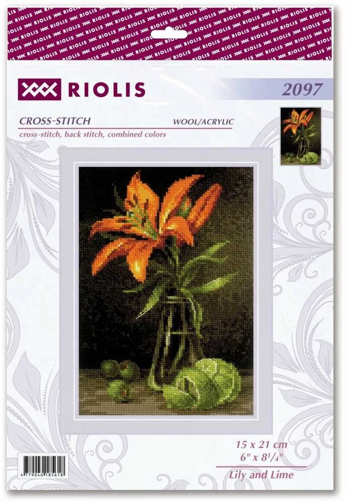 Riolis Kryželiu siuvinėjimo rinkinys Lily and Lime 15x21 SR2097