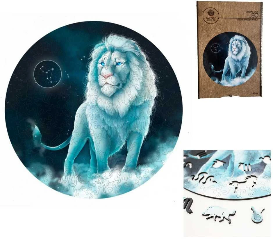 Fantasy Puzzles Liūtas (Zodiakai) Dėlionė Iš Medžio (200 detalių)