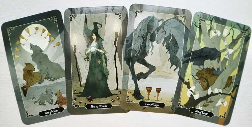 Llewellyn Dark Wood Tarot Kortos (Pažeista pakuotė)