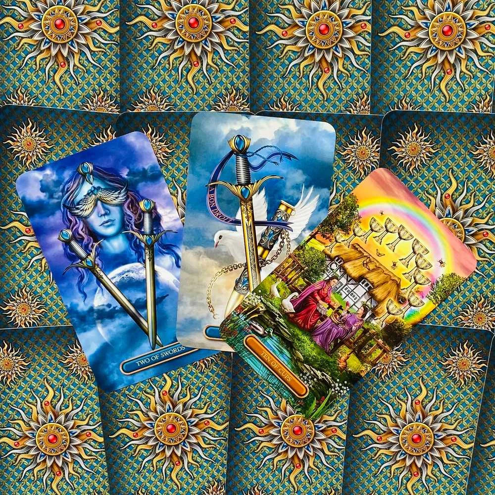 Llewellyn Gilded Tarot Royale Kortos Ir Knyga