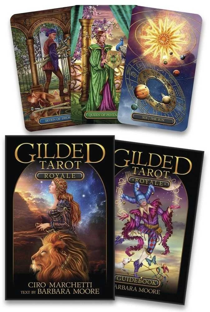Llewellyn Gilded Tarot Royale Kortos Ir Knyga