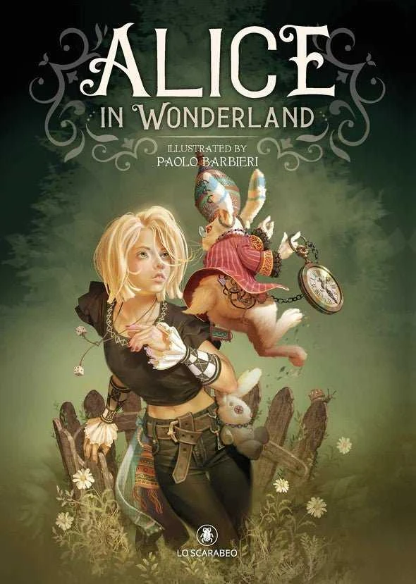 Lo Scarabeo Alice in wonderland knyga iliustruota Paolo Barbieri