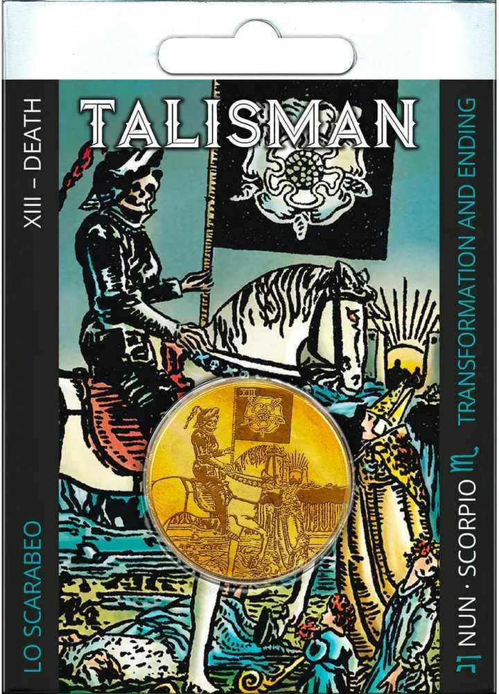 Talismanas - Lo Scarabeo Mirtis 31x2.25mm Šiaurės Auksinis Lydinys